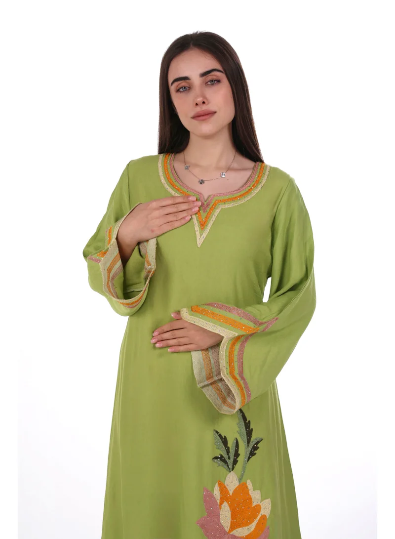 Al Bent Al Sharqieh Kiwi women jalabiya , arabian traditional dress for Women | Best Price UAE